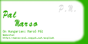 pal marso business card